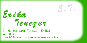 erika tenczer business card